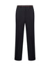 Blue wool selvedge detail trousers