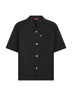 Camicia in denim di cotone GG jacquard nero