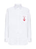 Camicia in popeline di cotone bianco con ricamo