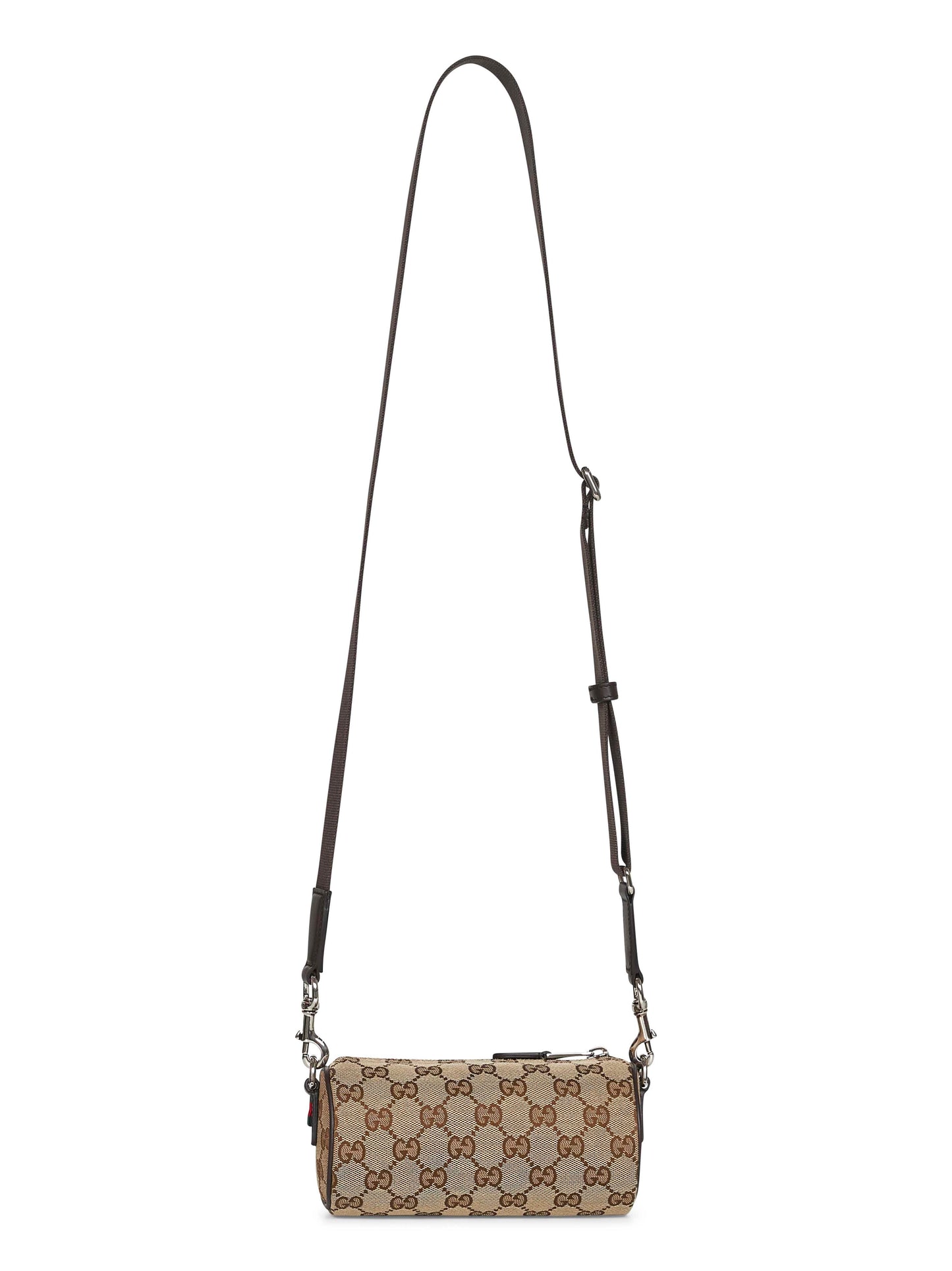 Borsa a tracolla cilindrica mini beige