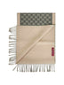 Sciarpa in lana GG verde e beige