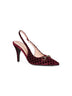 Décolleté slingback con Morsetto bordeaux