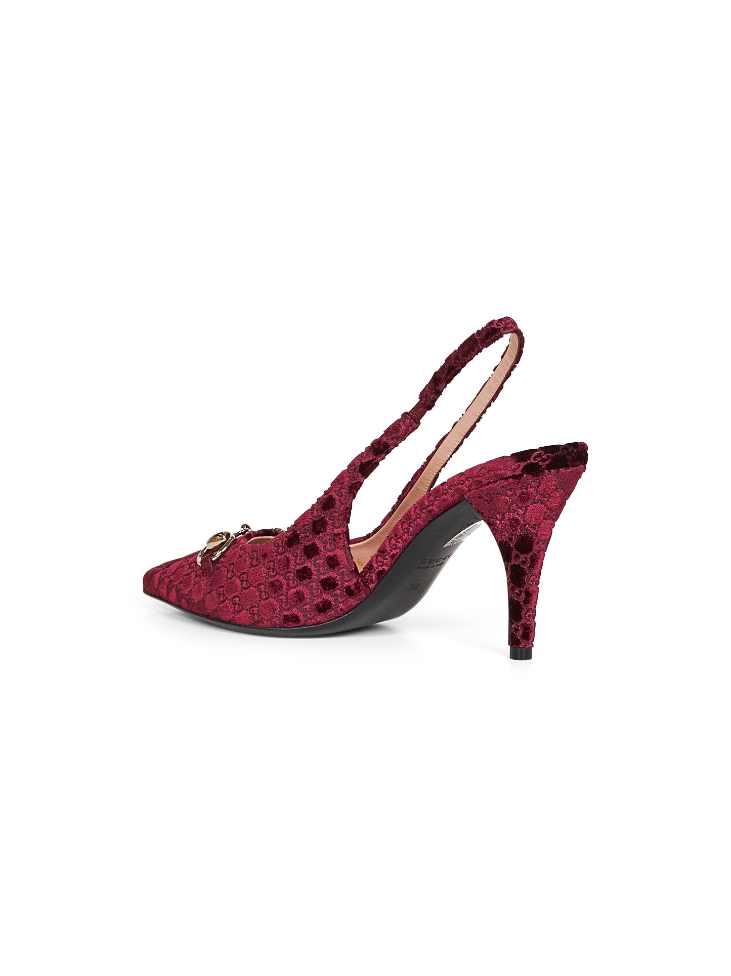 Décolleté slingback con Morsetto bordeaux