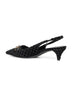 Décolleté slingback in vellutto GG nero con Morsetto