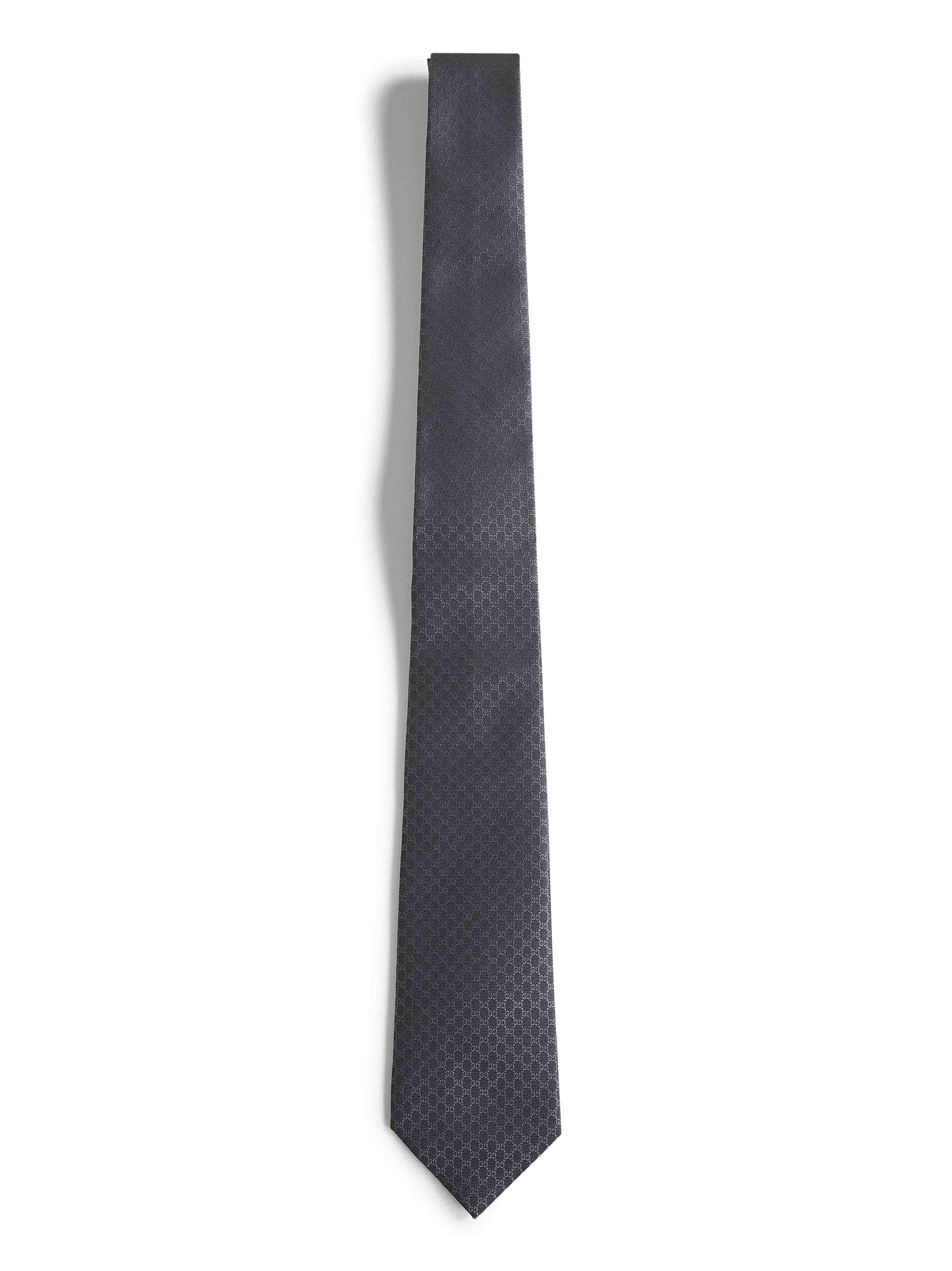 Black GG jacquard silk tie