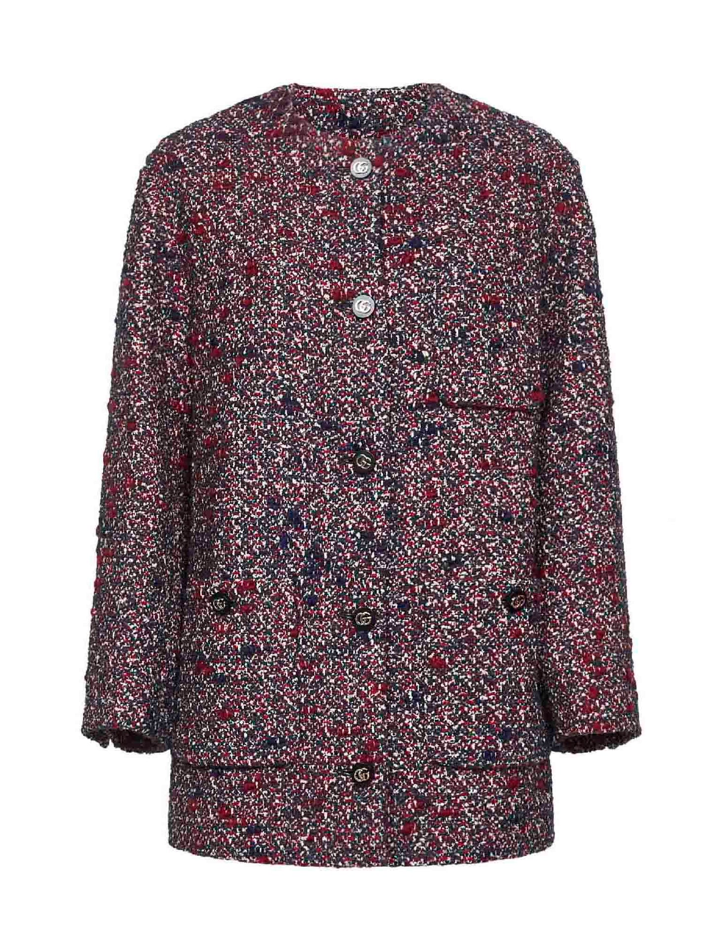 Giacca in lana multicolor GG<BR/>