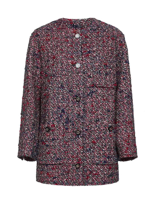 Giacca in lana multicolor GG<BR/>