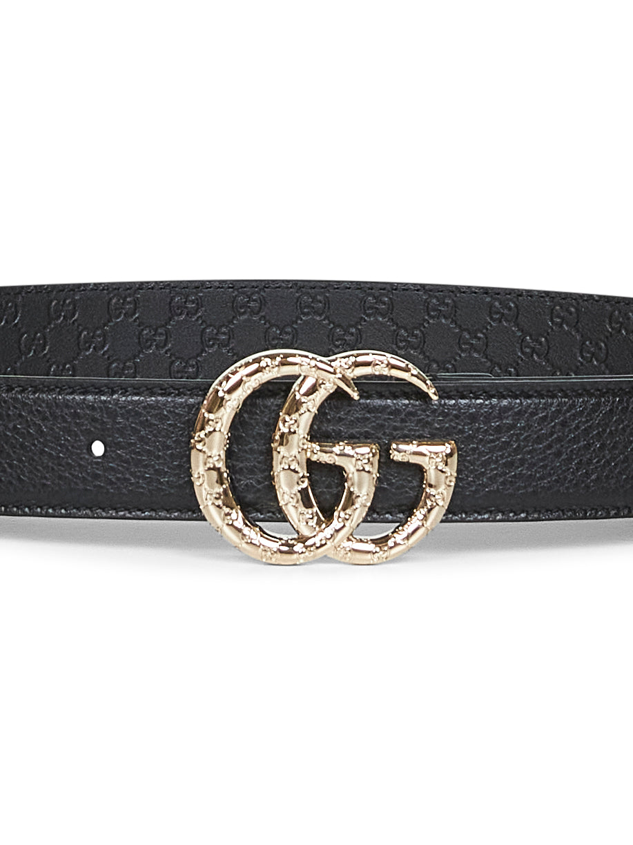 Black GG Marmont thin belt