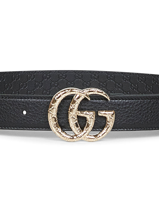 Cintura sottile GG Marmont nera