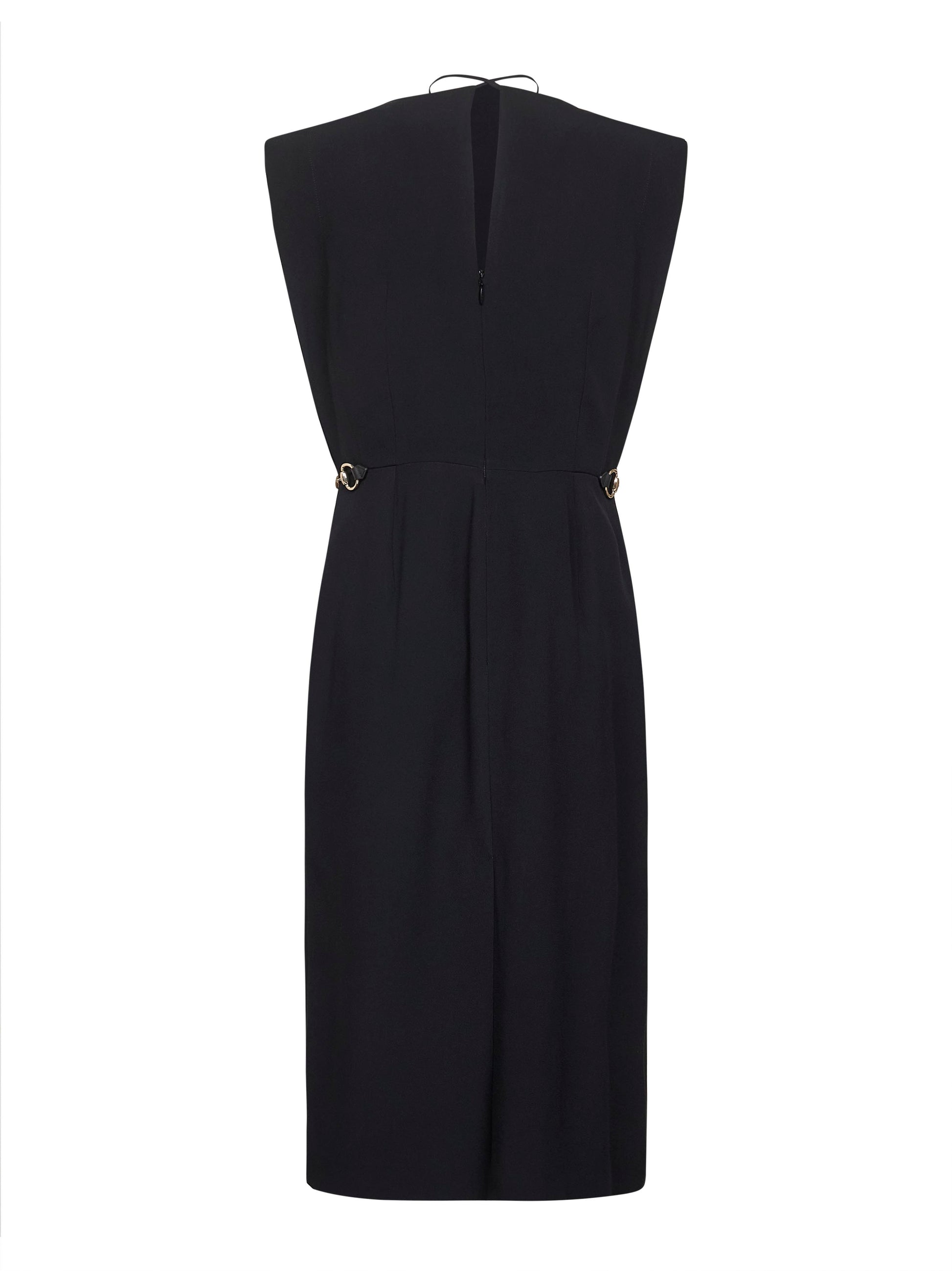 Black Horsebit midi dress –