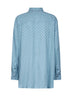 Camicia oversize in seta jacquard GG celeste