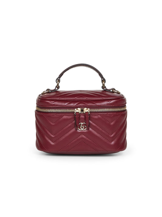 GG Marmont Mini Vanity matelassé leather shoulder bag