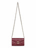 Burgundy GG Marmont wallet on chain