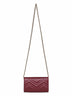 Burgundy GG Marmont wallet on chain