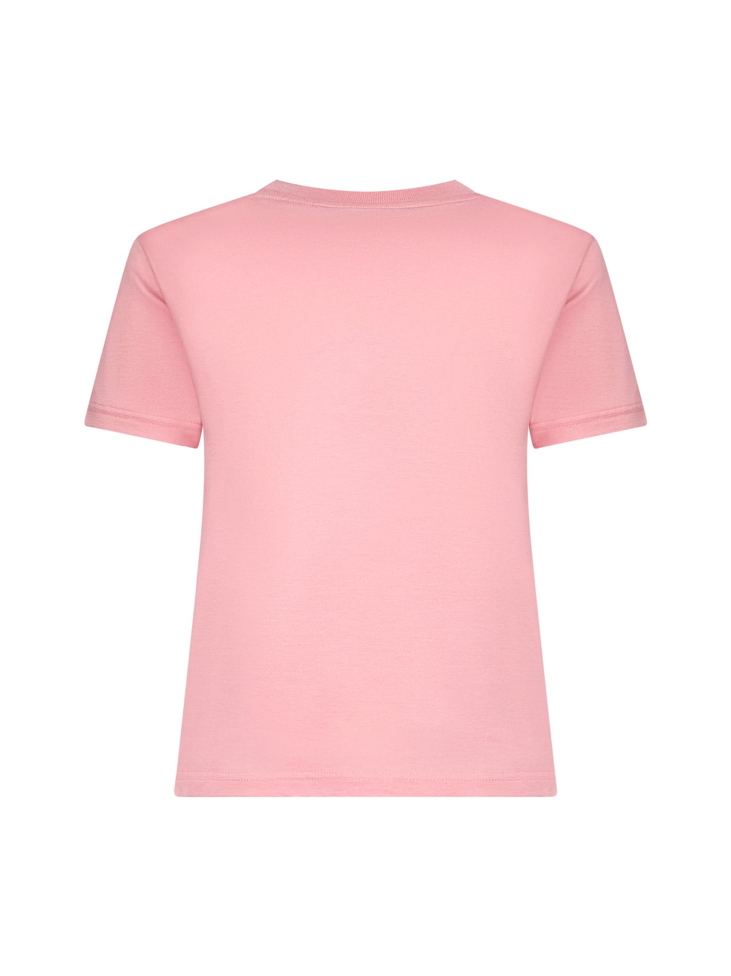 Pink cotton jersey printed T-shirt