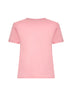 Pink cotton jersey printed T-shirt