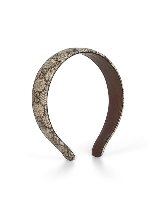 Cerchietto in tessuto GG beige