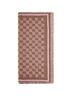 Brown GG wool blend scarf