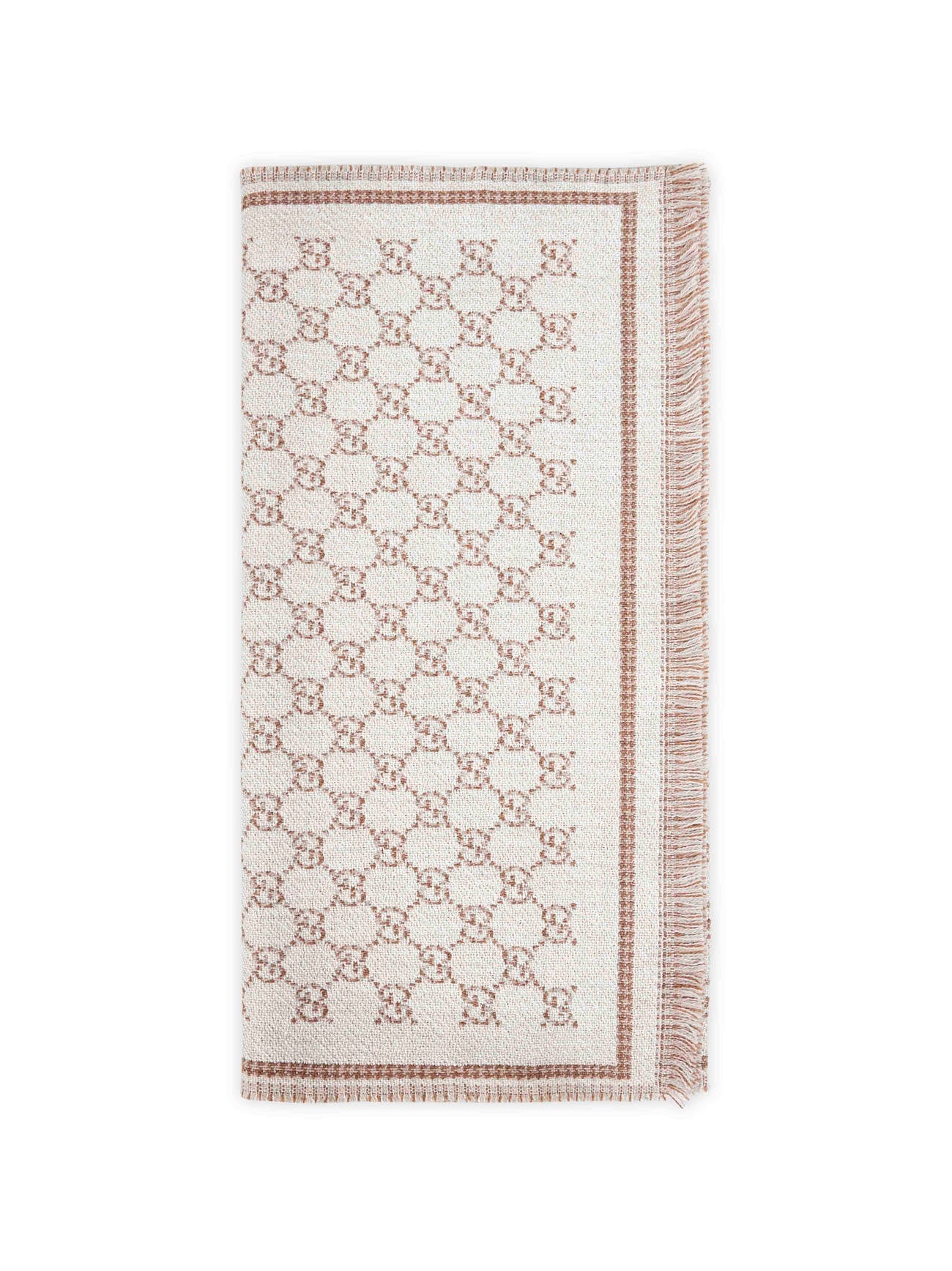 Ivory GG wool blend scarf