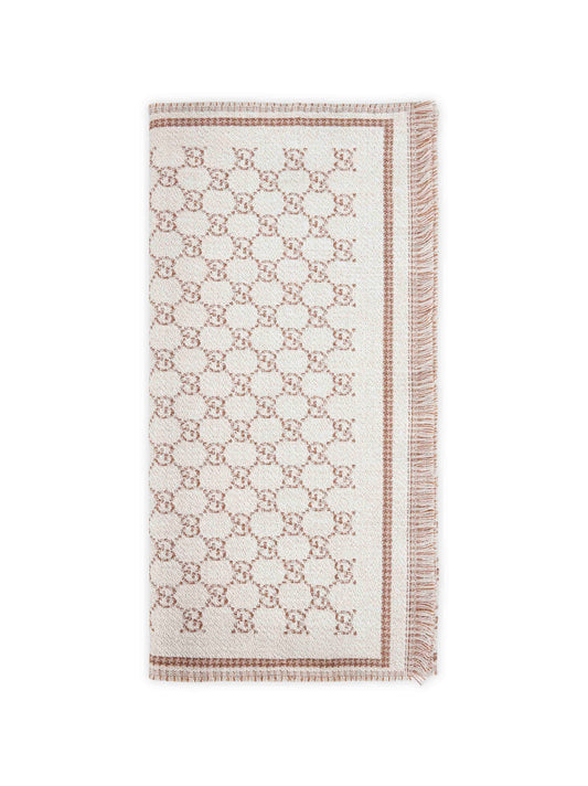 Ivory GG wool blend scarf