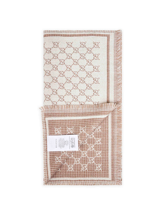 Ivory GG wool blend scarf