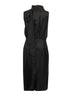 Abito midi in twill fluido di viscosa nero