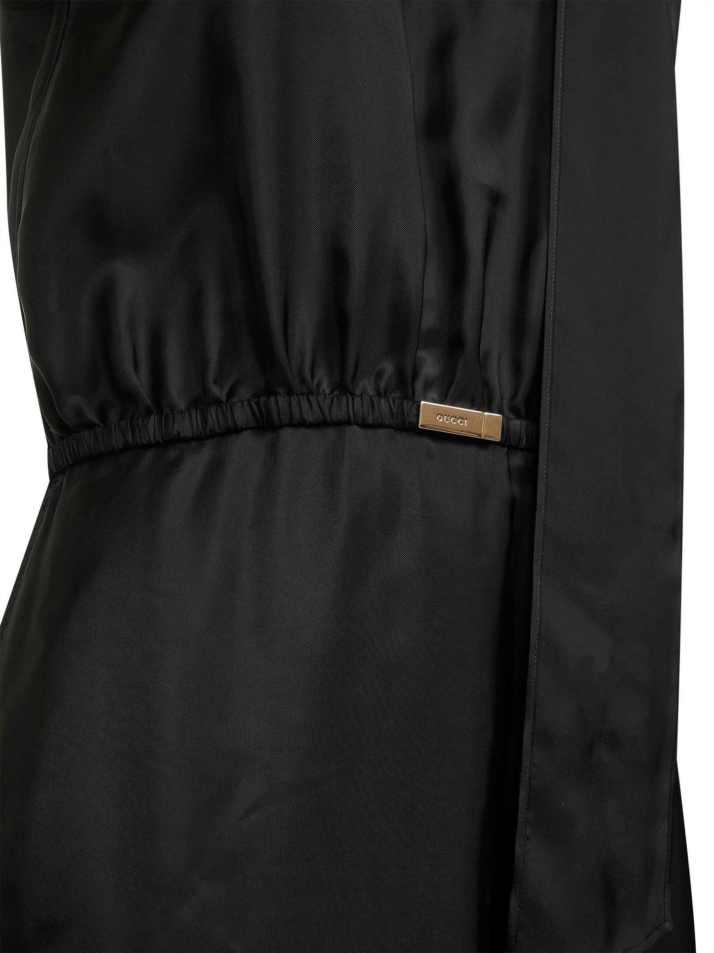 Abito midi in twill fluido di viscosa nero