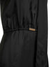 Abito midi in twill fluido di viscosa nero