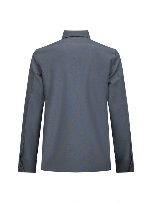 Grey technical panama shirt with Horsebit