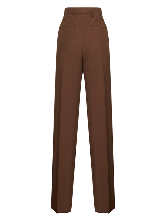 Brown technical panama trousers