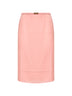Gonna midi in seta GG jacquard rosa