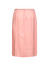 Gonna midi in seta GG jacquard rosa