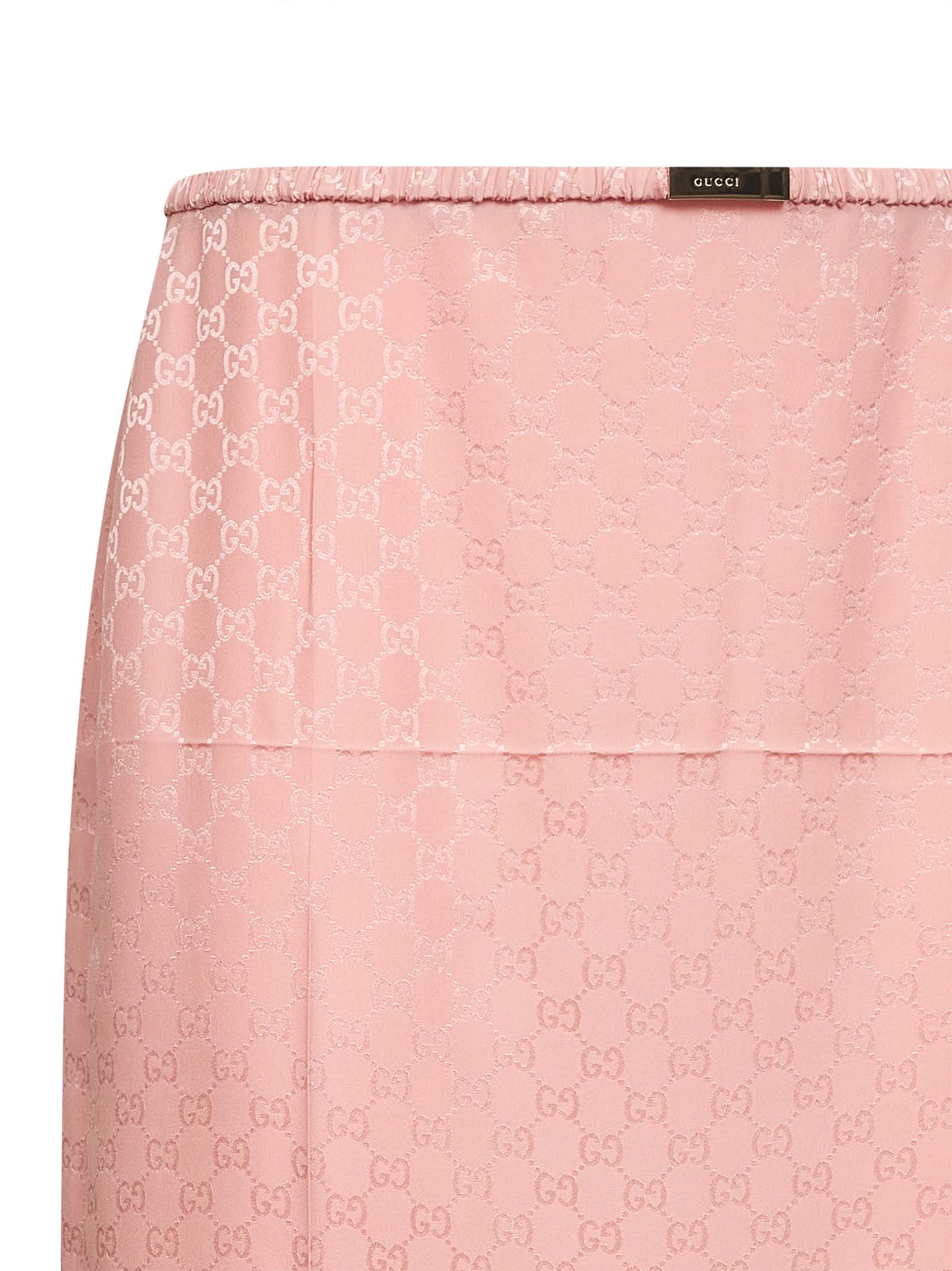 Pink GG jacquard silk midi skirt – Daniello.com