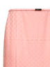 Gonna midi in seta GG jacquard rosa