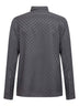Camicia aderente in seta GG jacquard grigia