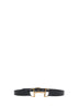 Cintura con Morsetto oversize in pelle nera