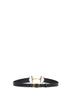 Cintura con Morsetto oversize in pelle nera