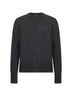 Grey cashmere knit embroidered cardigan
