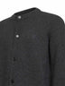 Grey cashmere knit embroidered cardigan