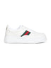 White leather sneakers with oversized sole