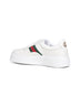 White leather sneakers with oversized sole
