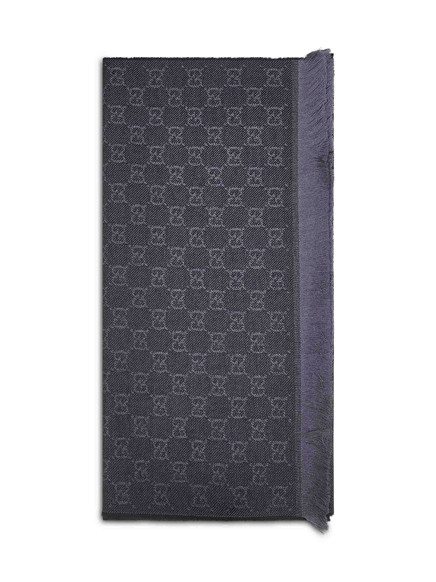 Sciarpa in lana GG jacquard nera