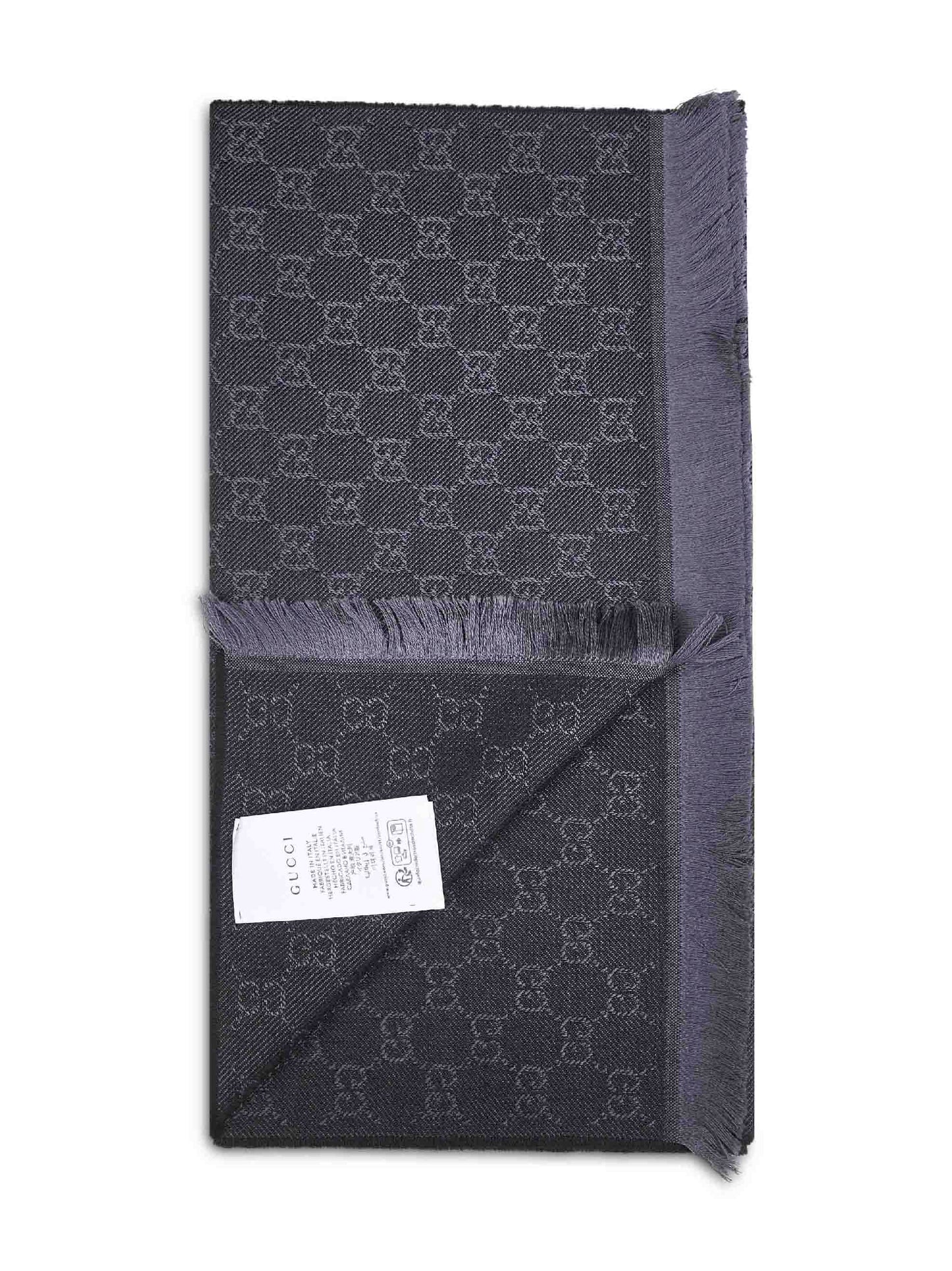 Sciarpa in lana GG jacquard nera