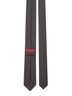 Cravatta slim in tessuto effetto crêpe marrone