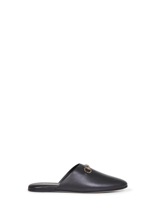 Sabot in nappa nera con Morsetto
