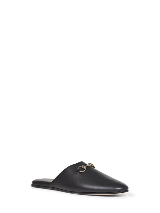 Sabot in nappa nera con Morsetto
