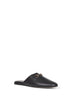 Black nappa leather mules with Horsebit