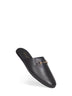 Black nappa leather mules with Horsebit
