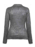 Grey brushed mohair wool blend cardigan