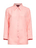 Camicia in seta GG jacquard rosa